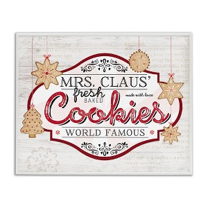 Stupell Industries Vintage Mrs. Claus Cookies Sign Framed Giclee Art - 1 of 4