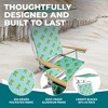 Bliss Hammocks Folding Beach Chair, Adjustable Recliner, Outdoor Backpack Seat with Canopy and Storage Pouch, 275 lb Capacity, Palm Tree - 4 of 4