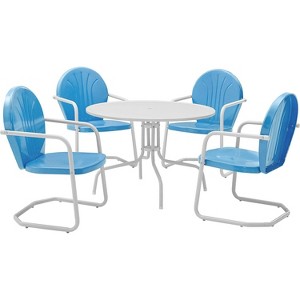 HomeStock Griffith 5Pc Outdoor Metal Dining Set -  Table & 4 Chairs - 1 of 4