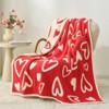 Snuggle Sac Love Heart Throw Blanket Soft Knitted Blanket Cozy Decorative Throw, Valentine’s Romantic Gifts 50x60 inches - 2 of 4
