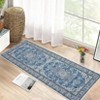 Machine Washable Area Rug Non Slip Rug Vintage Medallion Low Pile Foldable Rugs Stain Resistant Carpet For Bedroom Living Room Kids Room Study Room - 2 of 4