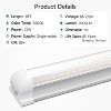 8FT LED Shop Lights for Workshop, 72W 9000LM 5000K Daylight, Linkable T8 Tube Lights for Garage, Basement, Plug and Play,12 Pack, SHINESTAR - 2 of 4