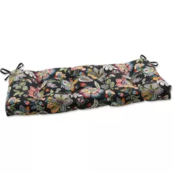 Outdoor/Indoor Blown Bench Cushion Telfair Midnight Black - Pillow Perfect
