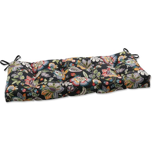 Outdoor/Indoor Blown Bench Cushion Telfair Midnight Black - Pillow Perfect - image 1 of 4