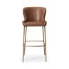 Maven Lane Naomi High Back Vegan Leather Bar Height Bar Stool - 3 of 4
