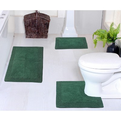 Home Weavers Luxury Collection 100% Cotton Tufted Bathroom Rug Set, Non-Slip Latex Bath Rug Set