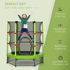 Okak 4.6/5/5.3 FT Toddler Trampolines, Mini Trampoline with Safety Enclosure and Steel Frame, Outdoor Trampolines for Garden, Patio - 3 of 4