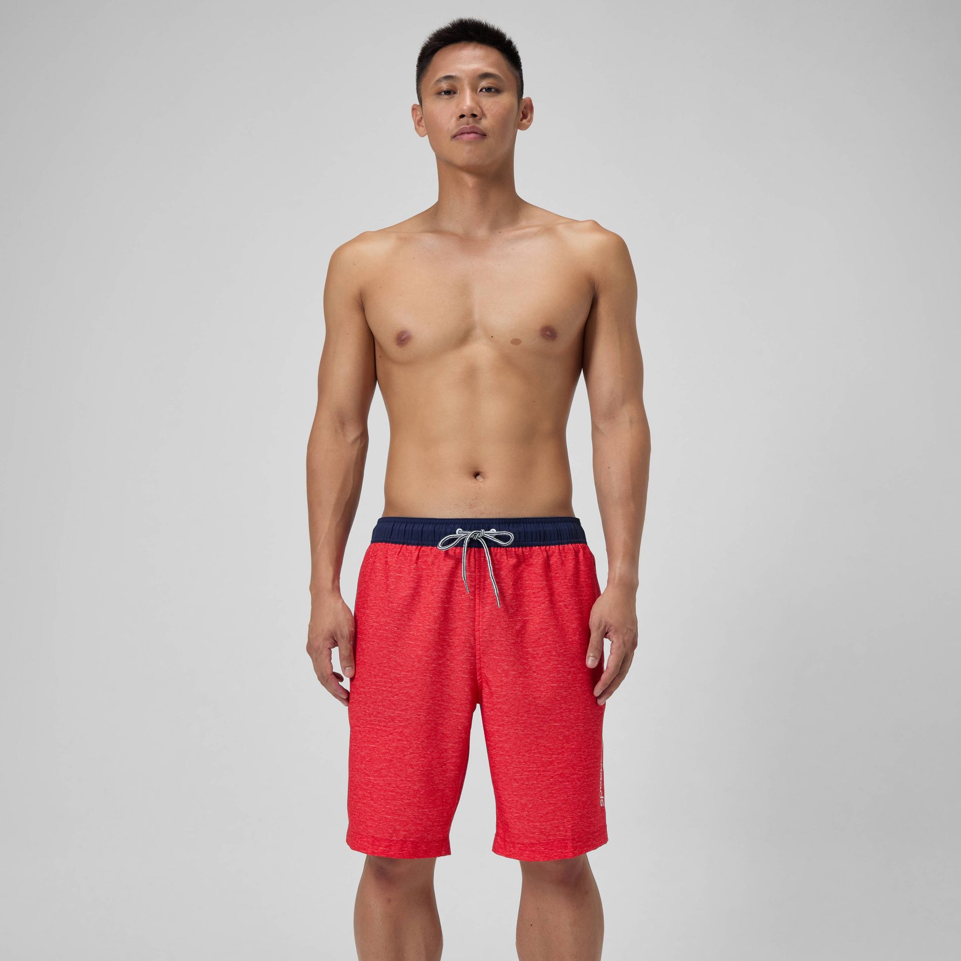 Men's 9" Speedo Swim Shorts - Heathered Red