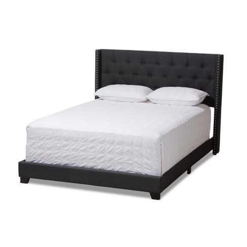 Queen Brady Bed Charcoal Gray Baxton Studio Target