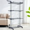 68.1 Inch Tall Foldable 4-Tier Clothes Drying Rack, Steel Rolling Laundry Dryer Stand Easy Assembly Laundry Rack for Indoor Outdoor Use - 4 of 4