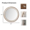 Grungis Round Wall Mirror for Bathroom,Wooden Farmhouse Circle Mirrors with Whitewash Edge Decorative for Bedroom,Living Room - 3 of 4