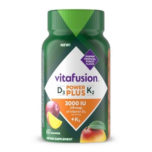 Image of Vitafusion D3 + K2 Dietary Supplement Gummies - 60ct