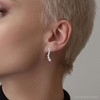 Pompeii3 1Ct Natural Diamond Journey Earrings 7-Stone 14k Gold 1" Tall Screw Back Studs - 4 of 4