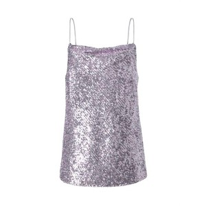 Women's Raindrop Sequin Adjustable Cami Top - Iris Setlakwe - 1 of 1