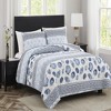 RT Designers Collection Melrose Bahama 3-Pieces Elegant Stitched Quilt Set OB Queen Multicolor - 2 of 4