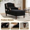 GDFStudio Matteo Retro Chenille Upholstered Oversized Chaise Lounge with Curved Armrest - 3 of 4