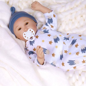 Paradise Galleries Reborn Baby Doll - My Sleepy Star, Mayra Garza Designer's Doll Collections, Includes Gown, Beanie, Bib, Pacifier, Doll Baby Bottle - 1 of 4