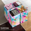 FONTOI 6PCS Storage Cubes, Foldable Tie Dye Storage Bins, Toy Box, Clothes Storage Organizer, Organizing Cubbies, Blue, 10.5"*11"*10.5" - 2 of 4