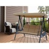 Kozyard 3-Seat Patio Swing – Outdoor Porch Swing Chair with Metal Seat and Back, Comfortable Cushion, and Adjustable Canopy for Backyard or Balcony - 2 of 4