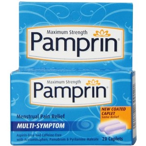 Pamprin Pain Relief Caplets, Maximum Strength, 20 Count - 1 of 2