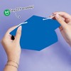 Big Dot of Happiness Blue Graduation Cap Garland Banner, High School or Elementary Graduate Photo Backdrop, 10 Feet of Cord, 15 Hats with Tassels - 3 of 4