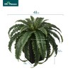 DR.Planzen Artificial Fern Plant with 33/39 leaves in 15.7"/16'' Plastic Planter (White/Coffee/Black) - Faux Indoor/Outdoor Plants Home Decor - 4 of 4