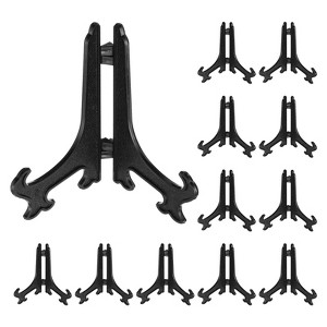 Unique Bargains Card Photo Frame Plate Holder Acrylic Easel Display Stands 5 Inch 12 Pcs - 1 of 4