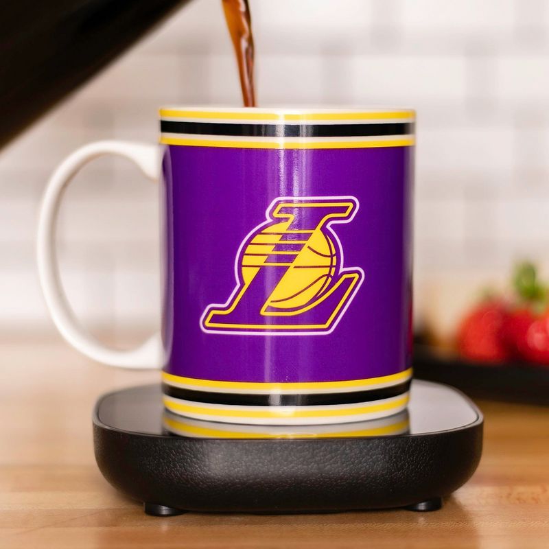 Uncanny Brands NBA Los Angeles Lakers Logo Mug Warmer Set, 1 of 6