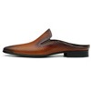 Santimon Men's Mules Formal Dress Leather Open Back Outdoor Slippers Brown - 2 of 4