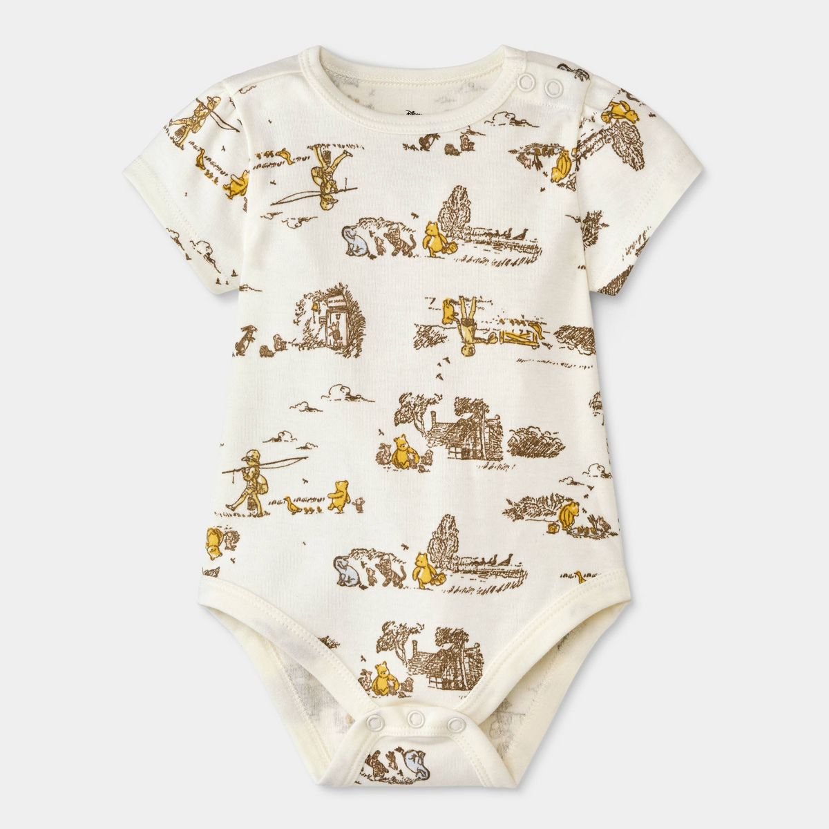 Baby Girls' 3pc Disney Winnie the Pooh Collection Bodysuit, Cardigan and Shorts Set - Yellow - thumbnail 5