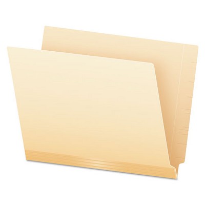 Pendaflex Manila Laminated Spine Shelf File Folders, Straight Tabs, Letter Size, Manila, 50/Box