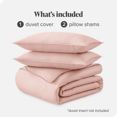 Dusty Pink Organic Cotton Full/Queen Duvet Cover Set