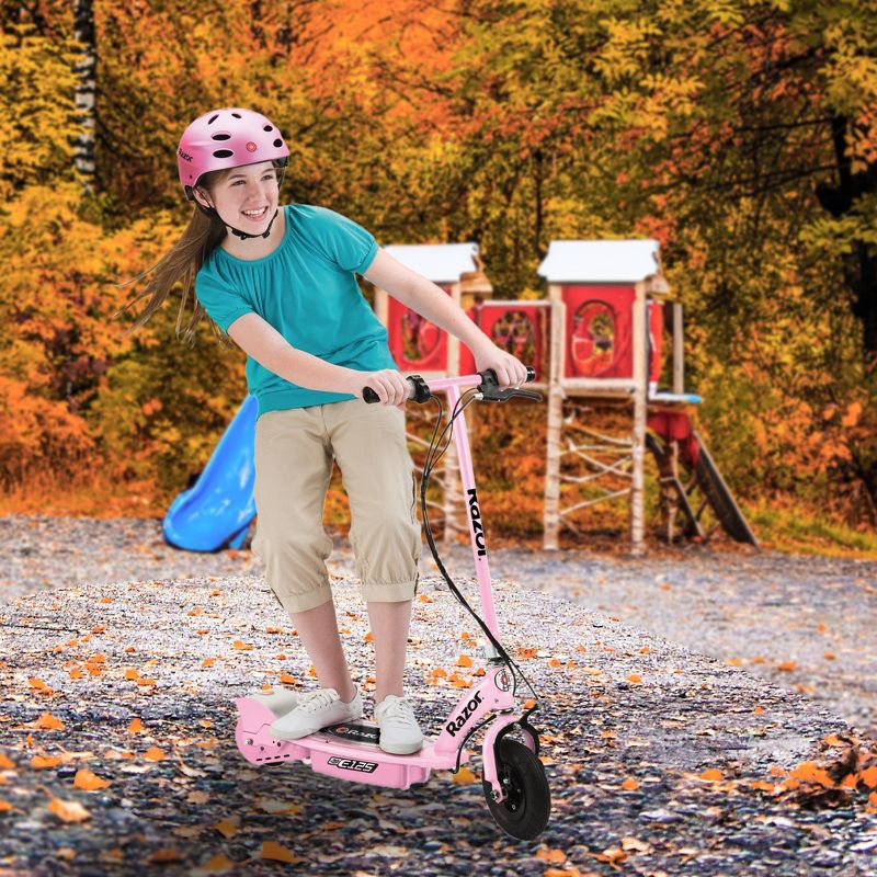 Razor E125 Kids Ride On 24V Motorized Battery Powered Electric Scooter Toy, Speeds up to 10 MPH with Brakes and 8" Pneumatic Tires, Pink, 5 of 7