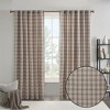 VYNXARIA 50x95" Plaid Rod Pocket and Back Tab Curtain Panel with Fleece Lining Brown(Single Panel) - 2 of 4