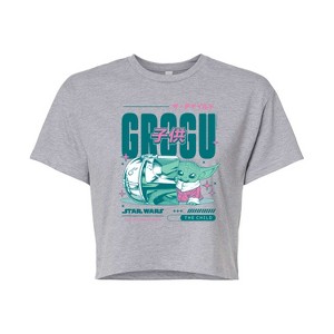 Women's - Star Wars - The Mandalorian Grogu Manga Cropped Graphic T-Shirt - 1 of 4