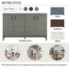 CAVINAS 4-Door Sideboard Cabinet with Striped Grooved Finish & Adjustable Shelves,Wooden Buffet Cabinet with Storage for Kitchen,Dining Room - 2 of 4