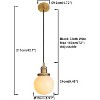 Runesay Pendant Light with Milk White Globe, 1-Light Modern Vintage Edison Hanging Light Mini Semi Flush Mount Light Fixture Decor Ceiling Light - 3 of 4