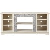 VYNXARIA White Faux Stacked Stone TV Media Stand with Open Storage for TVs Up to 65inch - 4 of 4