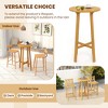 Tangkula 24" Bar Height Table w/ Footrest Patio Bistro Table for Indoors Outdoors - 3 of 4