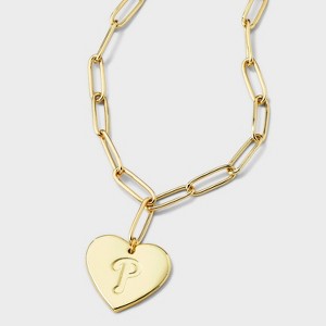 Bijoux Sport by Luv Aj MLB Gold Logo Heart Coin Pendant Necklace - 1 of 4