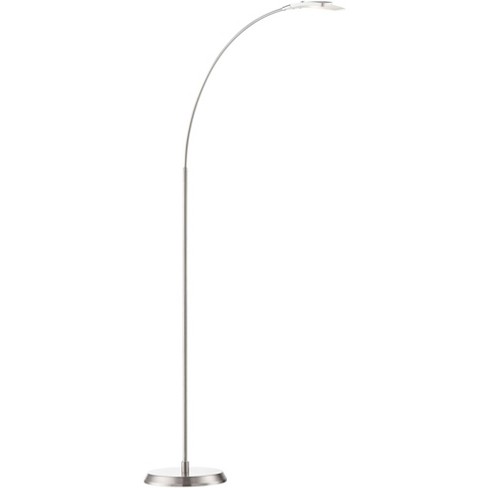 Possini Euro Design Modern Arc Floor, Black Arched Floor Lamp With Glass Shade