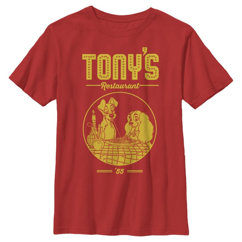 Boy's Lady and the Tramp Tony's Restaurant '55 T-Shirt, 1 of 5