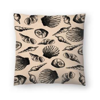 Americanflat Coastal Minimalist Illustrated Sea Shell Pattern By Jetty Home Throw Pillow