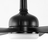 DORESshop 17.7" Black LED Garage Ceiling Fan Light 6-Blade Flush Mount Ceiling Light, Remote Control, 3-Color Dimmable with 6-Speed Wind Adjustment - 3 of 4