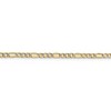 Black Bow Jewelry 3.25mm 14k Yellow Gold & Rhodium Hollow Pave Figaro Chain Bracelet - 2 of 4