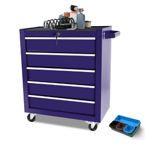 5-Drawer Rolling Tool Chest with Wheels, Heavy Duty Lockable Tool Storage Cabinet Organizer for Garage, Workshop & Warehouse - 1 of 4