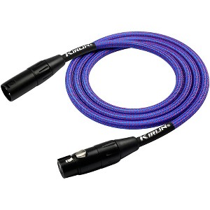 Kirlin XLR Male To XLR Female Microphone Cable - Royal Blue Woven Jacket - 1 of 3