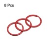 Unique Bargains Carbon Steel Split Round Key Organization Flat Keychain Rings 8 Pcs - 3 of 4