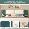 KTMBDW Queen/King Size Platform Bed Frame with Upholstered Headboard & Wooden Slats Support, Bed Frame with Anti-Collision Soft Rounded, Easy Assembly - 3 of 4