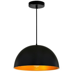 CWI Lighting Modest 1 Light Down Pendant With Black Finish - 1 of 4